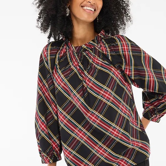 J. Crew Tops - J.Crew Tartan Long Sleeve Plaid Top – Size XS